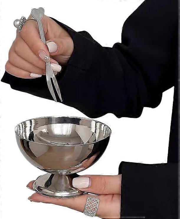 Stainless Steel Dessert Bowls Set with Portion Control Sizes, Stackable RustResistant Silver Gold Finish