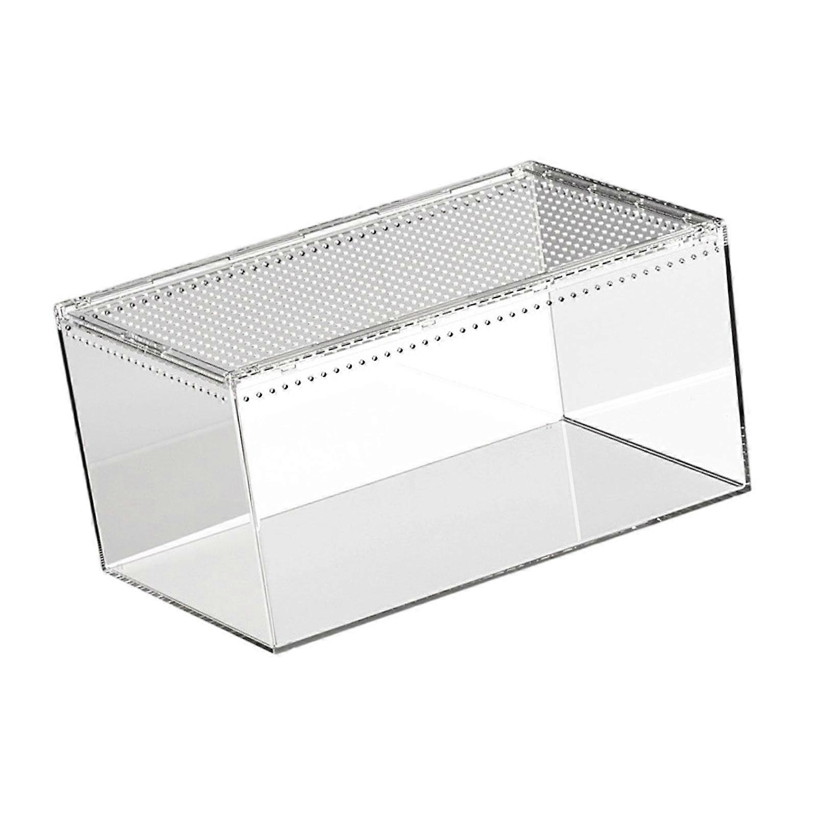 Stackable Clear Plastic Reptile Terrarium Enclosure for Geckos and Chameleons