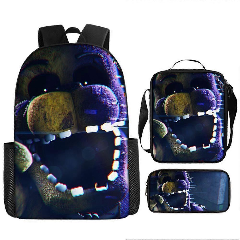 Five Nights Backpack, School Bag, Children's School Bag, Backpack, Men's Backpack, Laptop Backpack, Three-piece Backpack