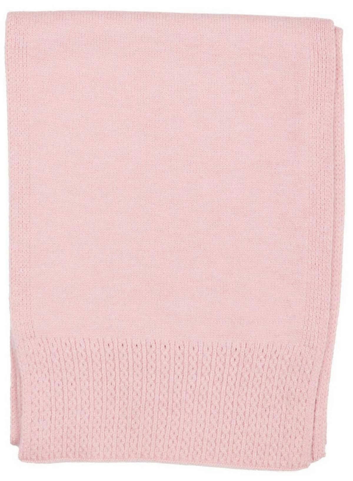 Zelly Cable Detail Edge Scarf - Pink