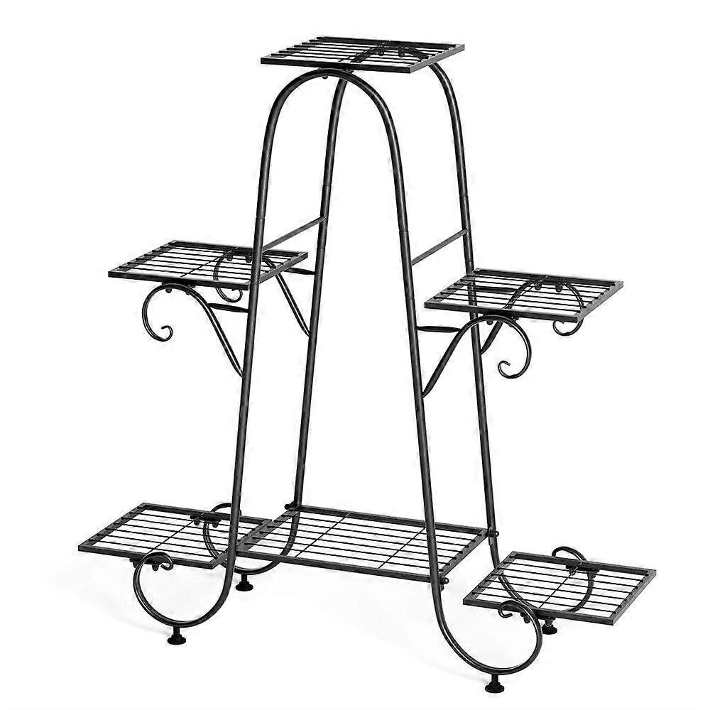 Support d’étagère d’affichage de pot de fleur en métal à 6 niveaux