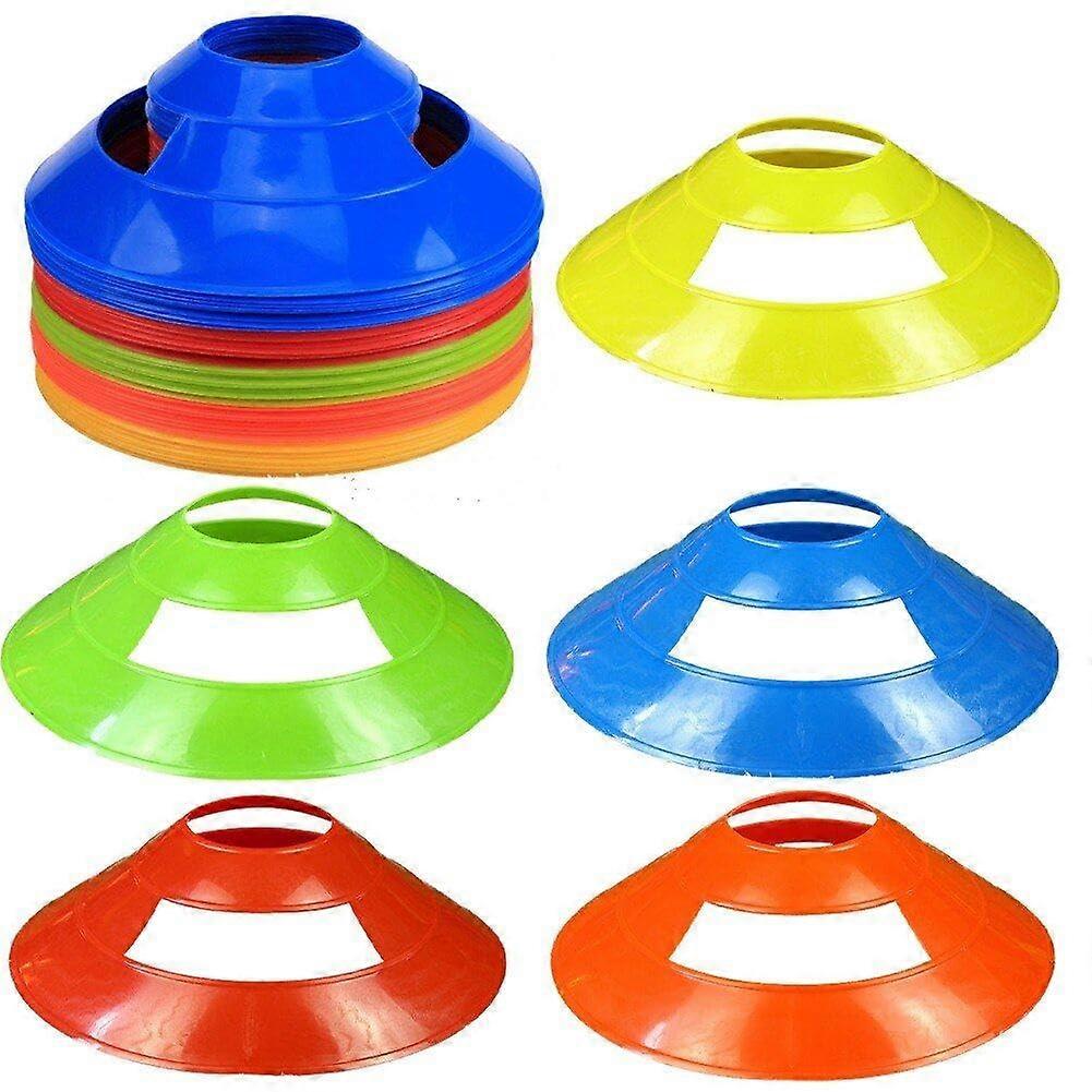 50 Pcs Soccer Training Cones Set with Bright Colors, Stackable Design and Durable Build
