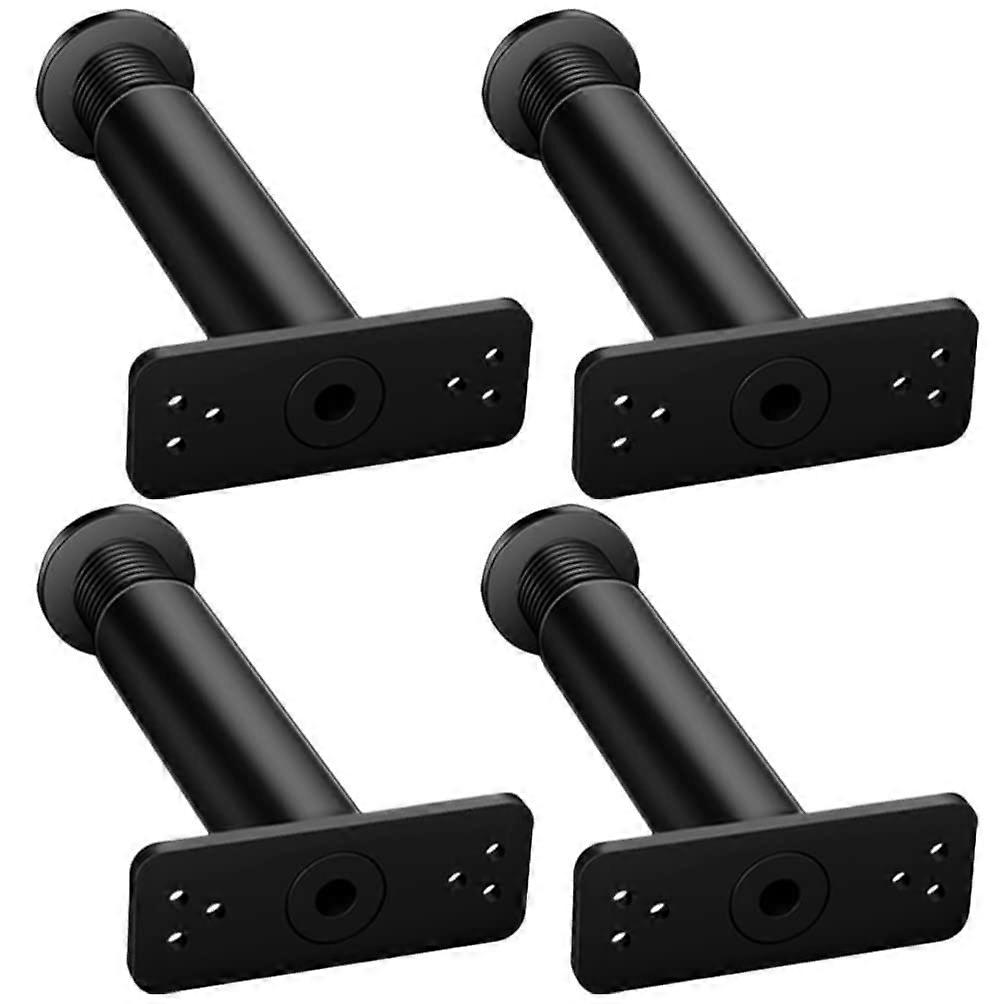4pcs Adjustable Bed Frame Support Legs with Floor Protection Base for Beds and Sofas