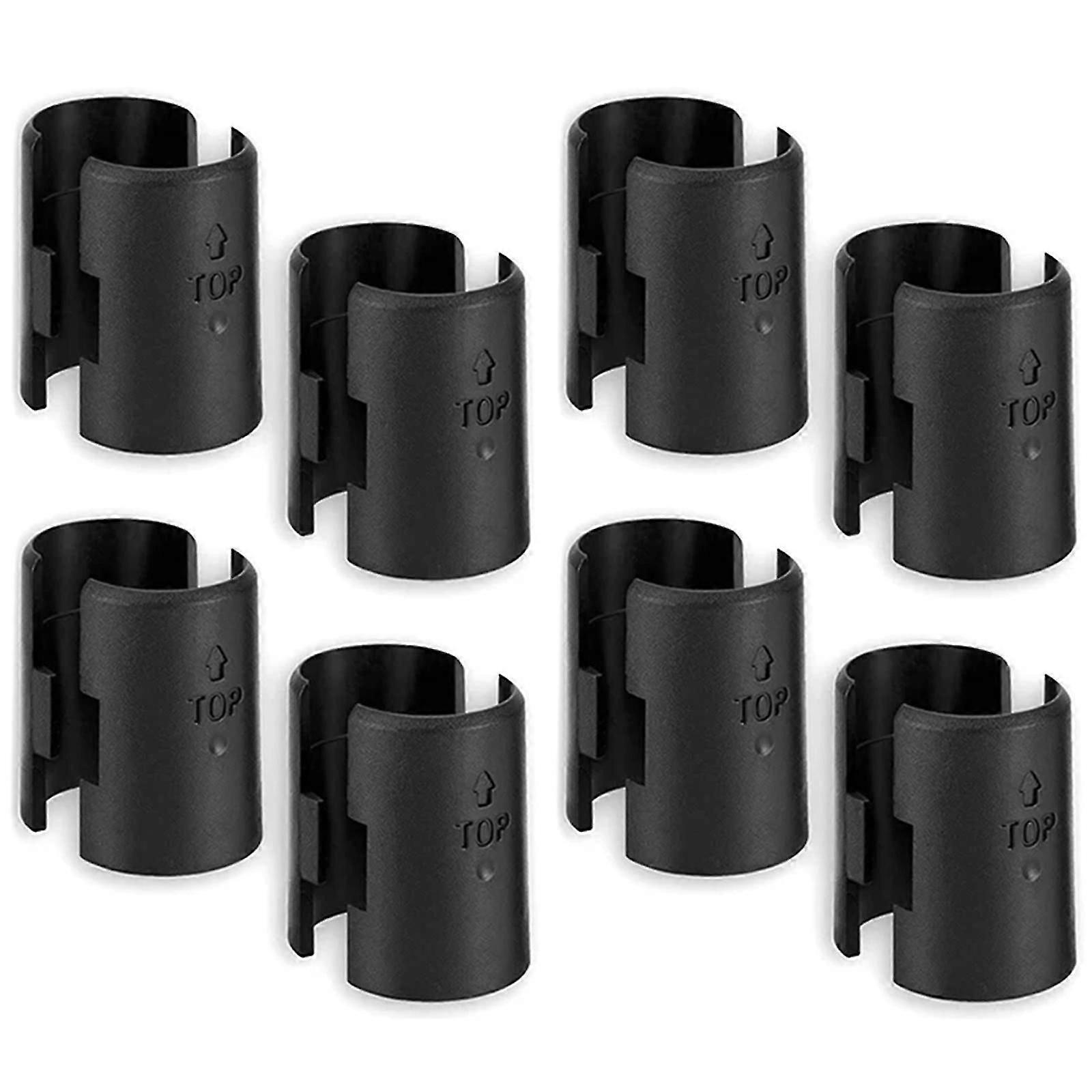 12set Chrome Wire Shelving Shelf Locking Pole Clips Plastic Post Tube Clip