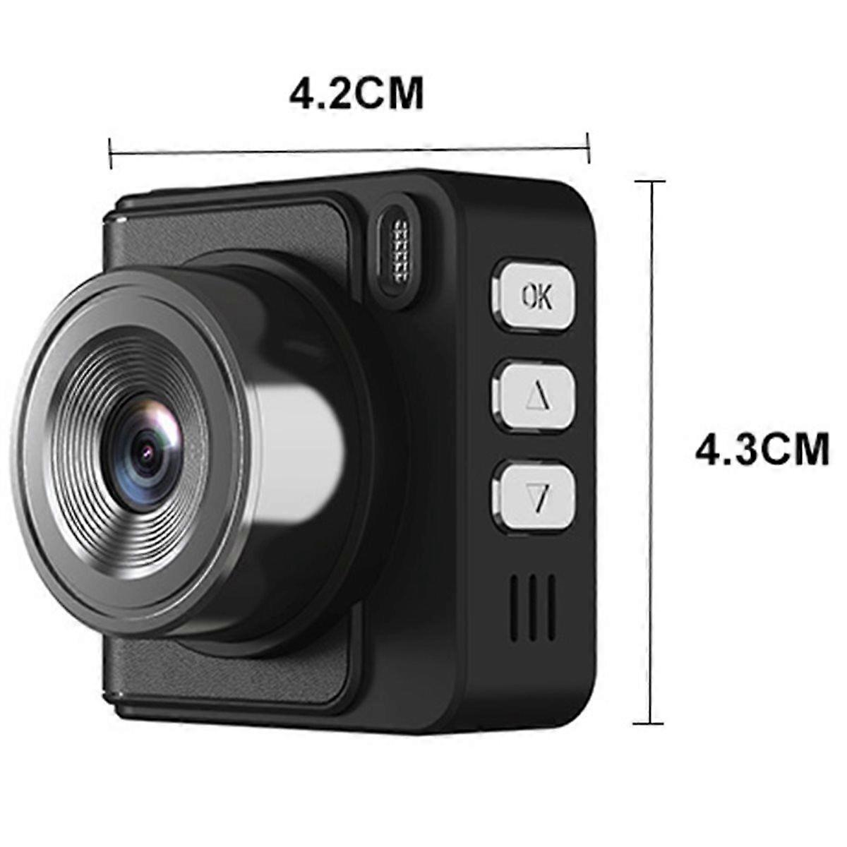 Retro Keychain Camera with Flash Lamp Small Digital Camera for Kids Microcamera Automatic Loop Vide