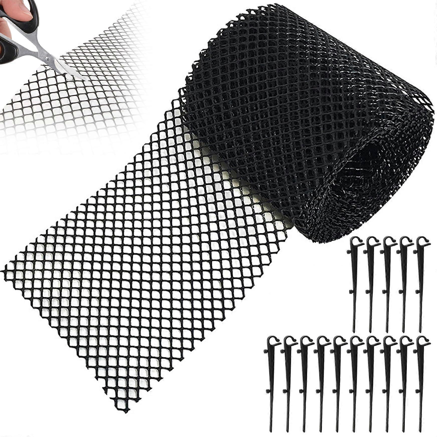 Gutter Guard Mesh Roll 7in x 26ft AntiClogging Cuttable Gutter Cover with Screws for Leaves