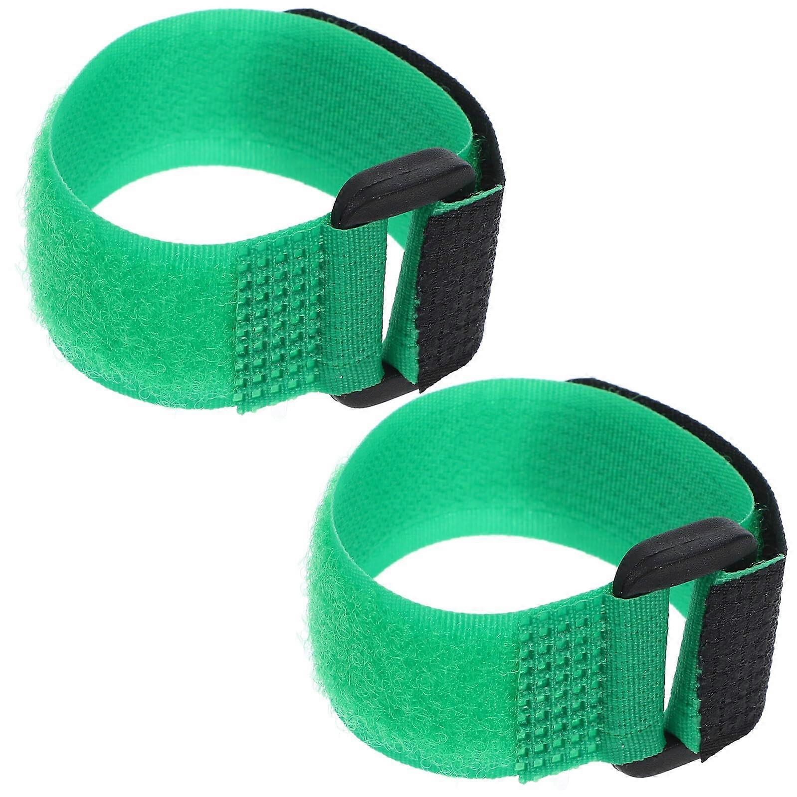 2pcs Adjustable Rooster No Crow Collars Soft Flexible AntiCrowing Neck Bands Bright Green