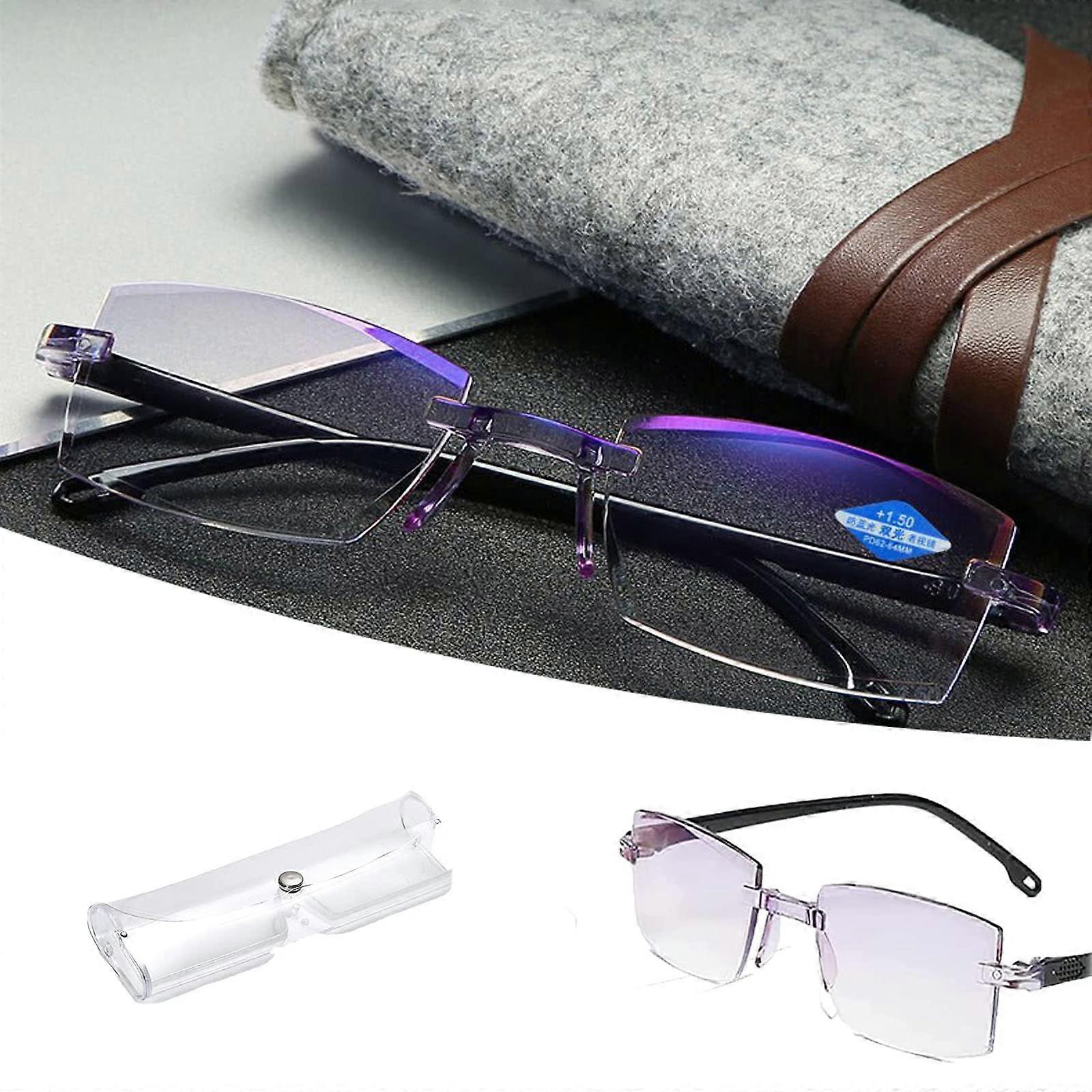 Progressive Blue Light Blocking Reading Glasses +2.5 with ScratchResistant Dual Vision Lens