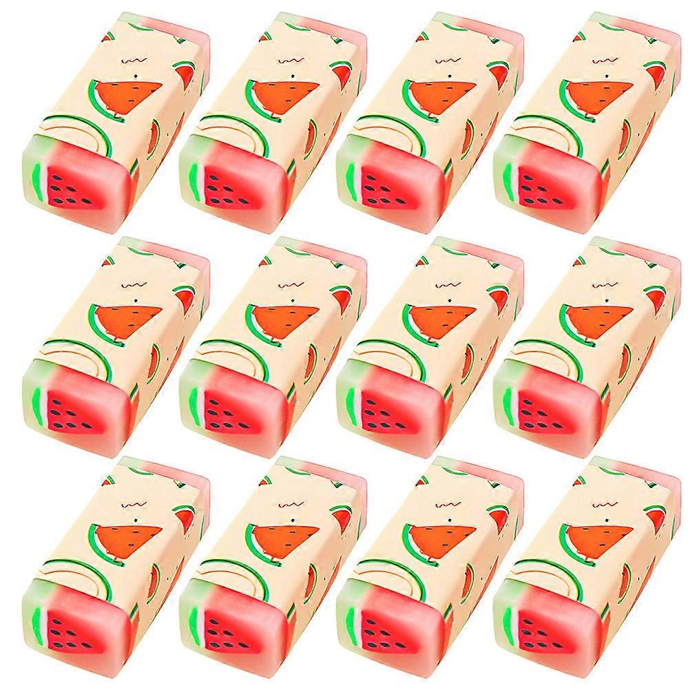Fruit Style Eraser Pencil Erasers for Students 18Pcs Orange PVC Material