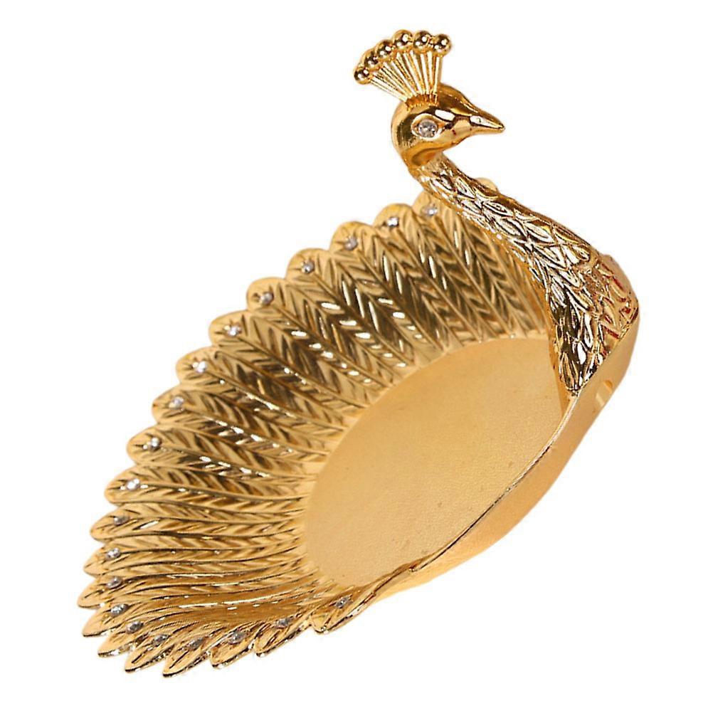 Tray Golden Peacocks Shape Serving Nuts Colleagues 1Pc