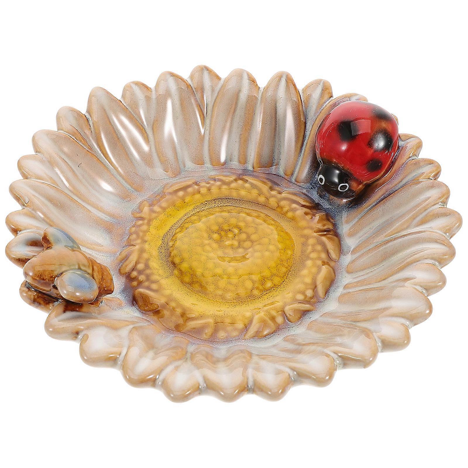 Sunflower Ceramic Serving Plate for Kitchen Food Dish Ceramic Serving Plate