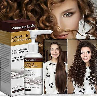 Crema Definidora de Rizos, Crema Rizadora Anti Frizz para Realzar el Cabello Ondulado y Cabello Rizado, Mascarilla Hidratante de Queratina para el Cabello Peinado de Larga Duración Crema para Rizos a de
