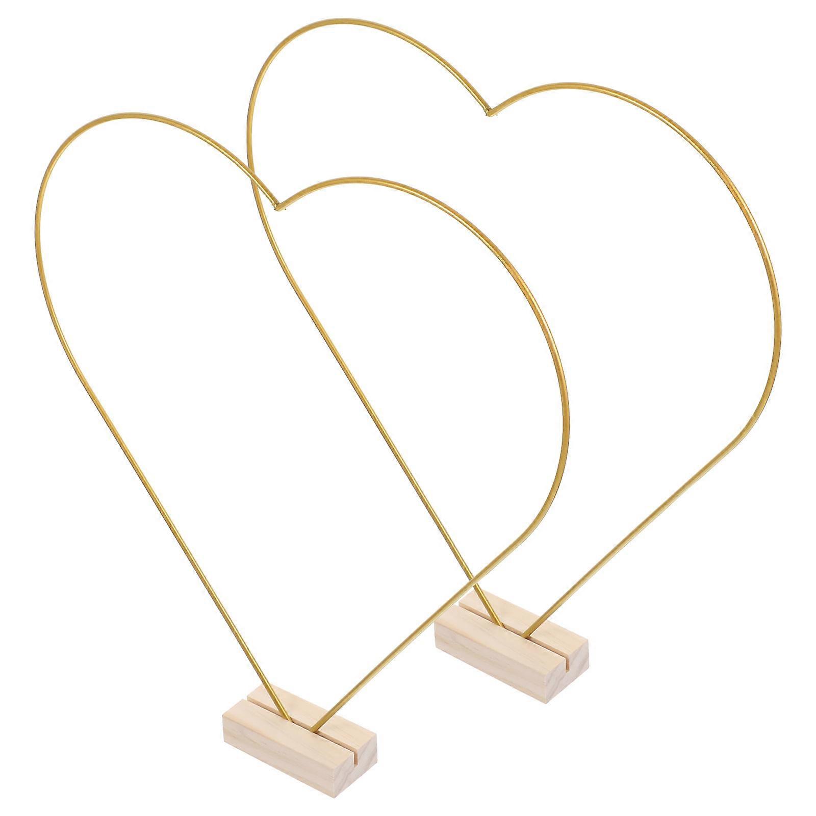 Heart Wire Wreath Frame Multi-Function Metal Hoops for Decor 6Sets
