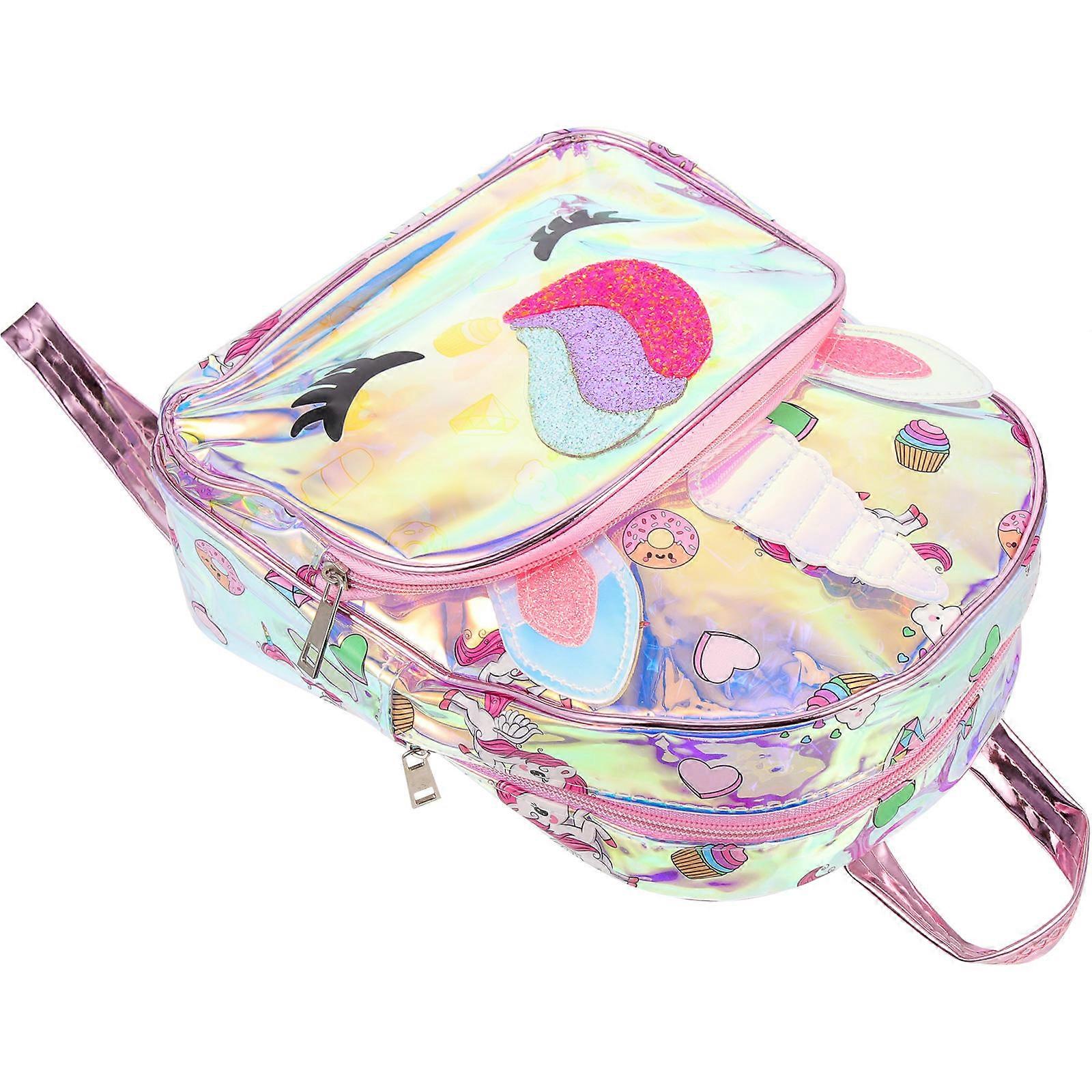Pink Preschool Backpack Unicorn Design for Storage Use