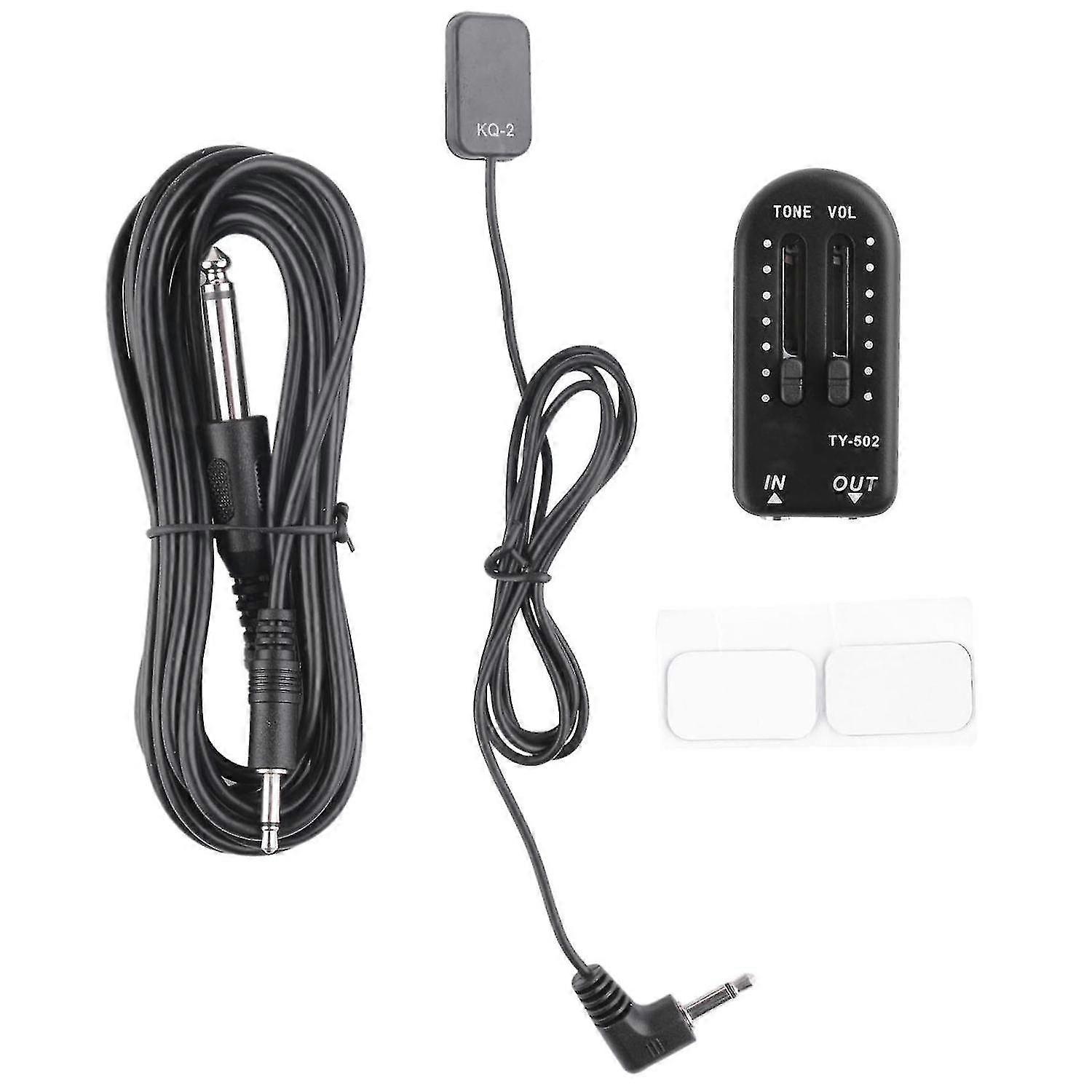 Kq-2 Violin Pickup Piezo Sensor with Tone & Volume Control for String Instruments