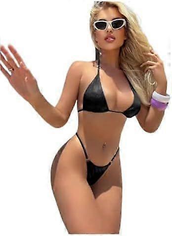 Women's 2-Piece Sexy T-Thong Split Bikini Set