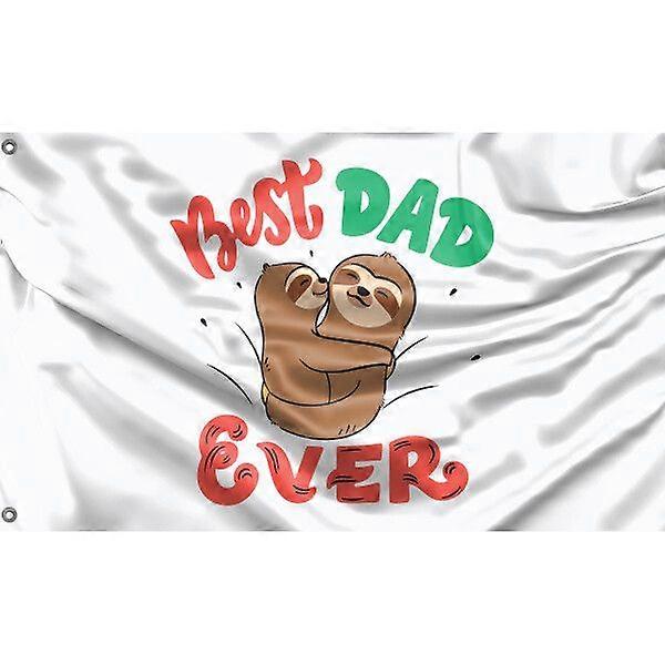 Best Dad Ever Sloth Flag A2393