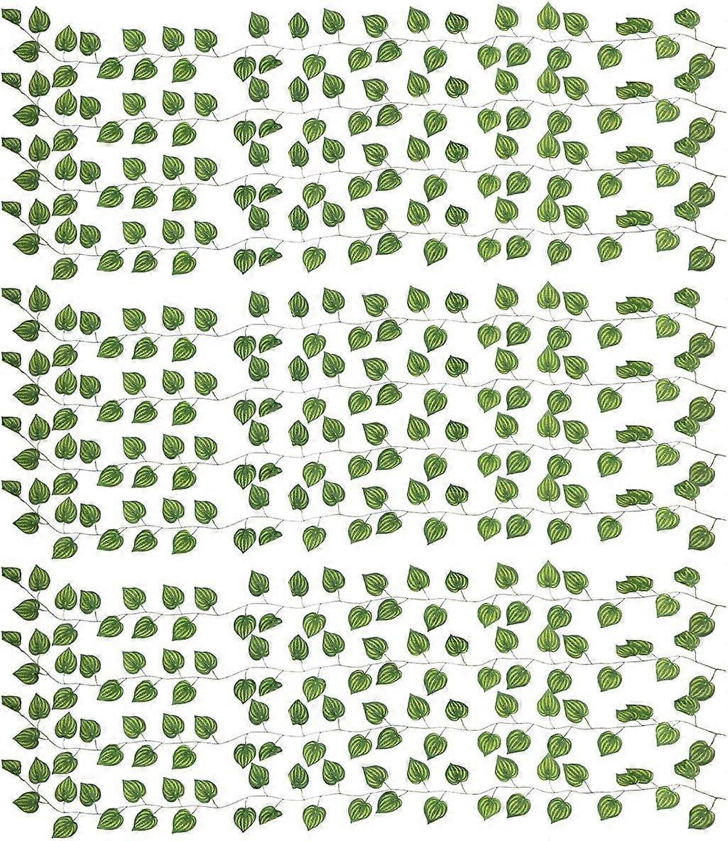 12pcs Artificial Watermelon Leaf Vines Garland Simulation