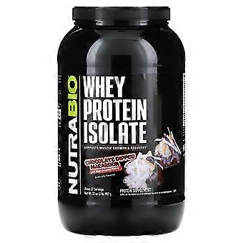 NutraBio, Wei-eiwitisolaat, Chocoladegedipte Macaron, 907 g