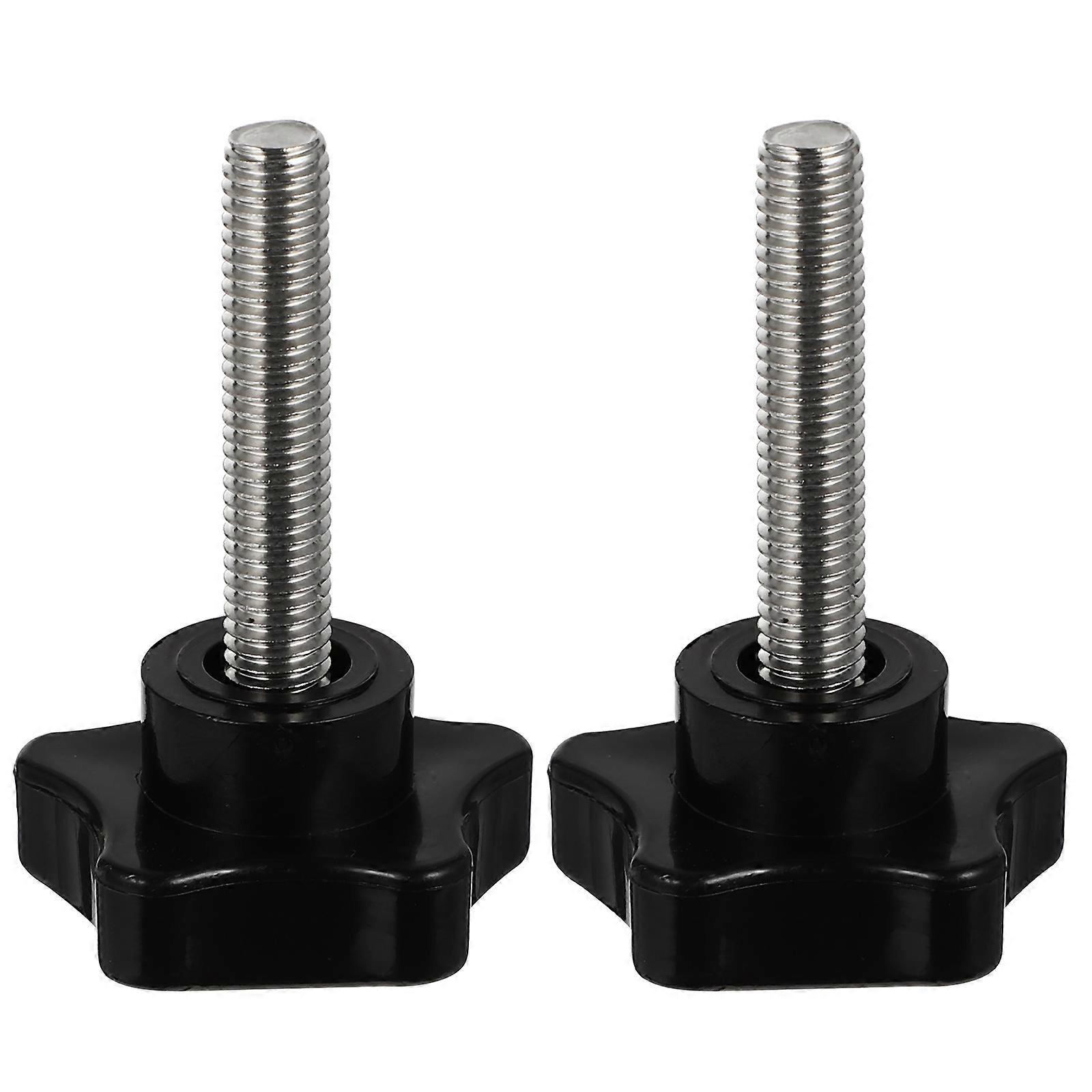 2pcs Apertando parafuso Knobs Apertando Mão Star Knobs com aço inoxidável Hex Nuts M8 x 40