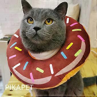 Pet Elizabethan Collar Kitten Cat Wound Healing E-Collar Plush Protection Cone
