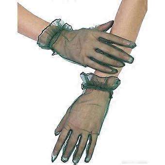 Women's Tulle Ruffled Wedding Party Gloves 2021 Short Prom Evening Gloves