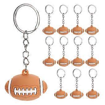 Rugby Keychain Creative Rugby Pendant Key Chain Accessory 24Pcs Set
