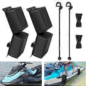 MDStop PWC fender buffer, 2 elastiske snor båd fender buffere, 2 båd docks, jet ski paters til båd kofangere til skålene, 14x6x3,2 tommer-Yvan