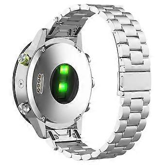 Pulseira de Relógio de 20mm com Conector para Garmin Fenix 8 43mm/ Descent MK3 Liga de Titânio 3-Bead Pulseira