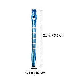 20PCS Standard 2BA Schraubgewinde Dart-Schäfte Aluminiumlegierung Darts Zubehör Metallschäfte Legierung Stangenstange mit 20PCS Ringen (blau)