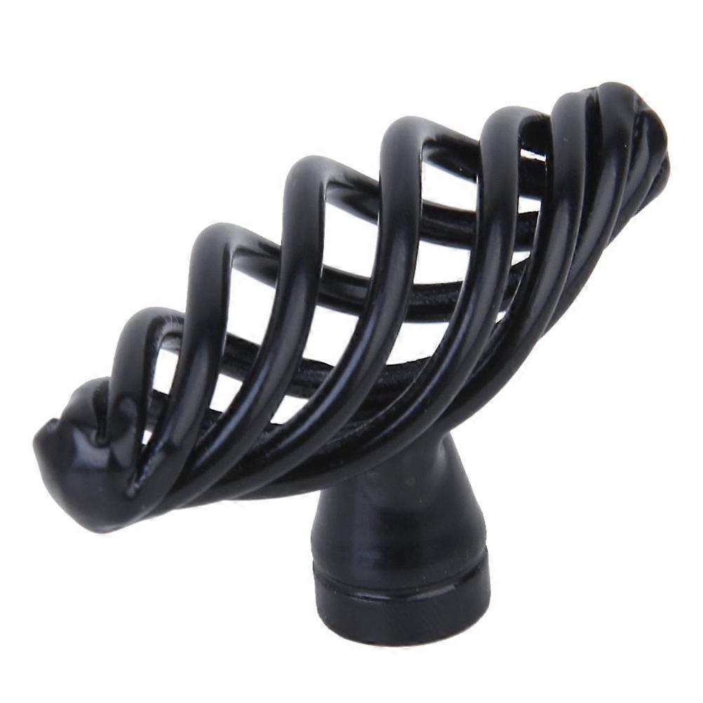 Cupboard Pull Knob Black Alloy Door Knobs Nordic 4Pcs