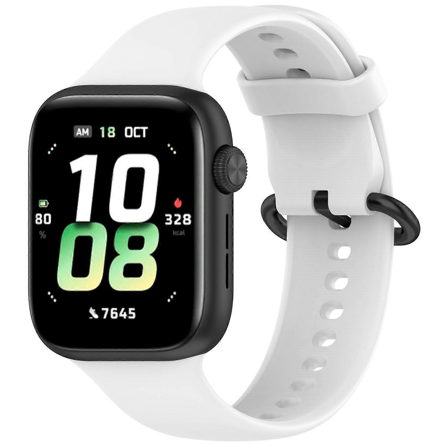 For Honor Watch 5 Solid Color Design Clasp Soft Silicone Replacement Strap White