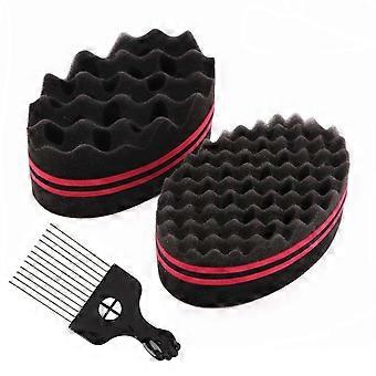 Magic Lock-Sponge Twist-Sponge Double-Sided Hairbrush Sponge Hair-Sponge Twist Lock-Sponge Magic Hair Braid Spirals Drea [XR]