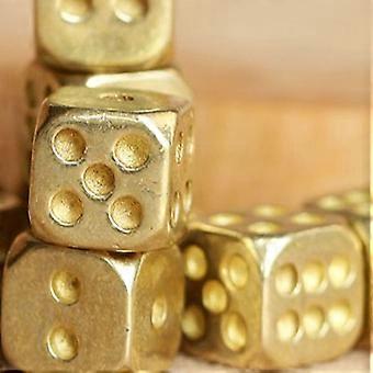 5 Pcs Couple Toys 6d Dices Pure Copper Game Playing Prop Craft Checkerboard Props Lovers
