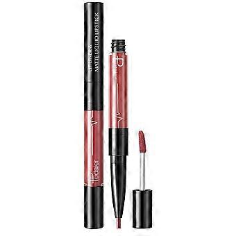 Dual-ended Lip Liner and Liquid Matte Lipstick Set, Long Lasting Waterproof, 16 Vivid Colors