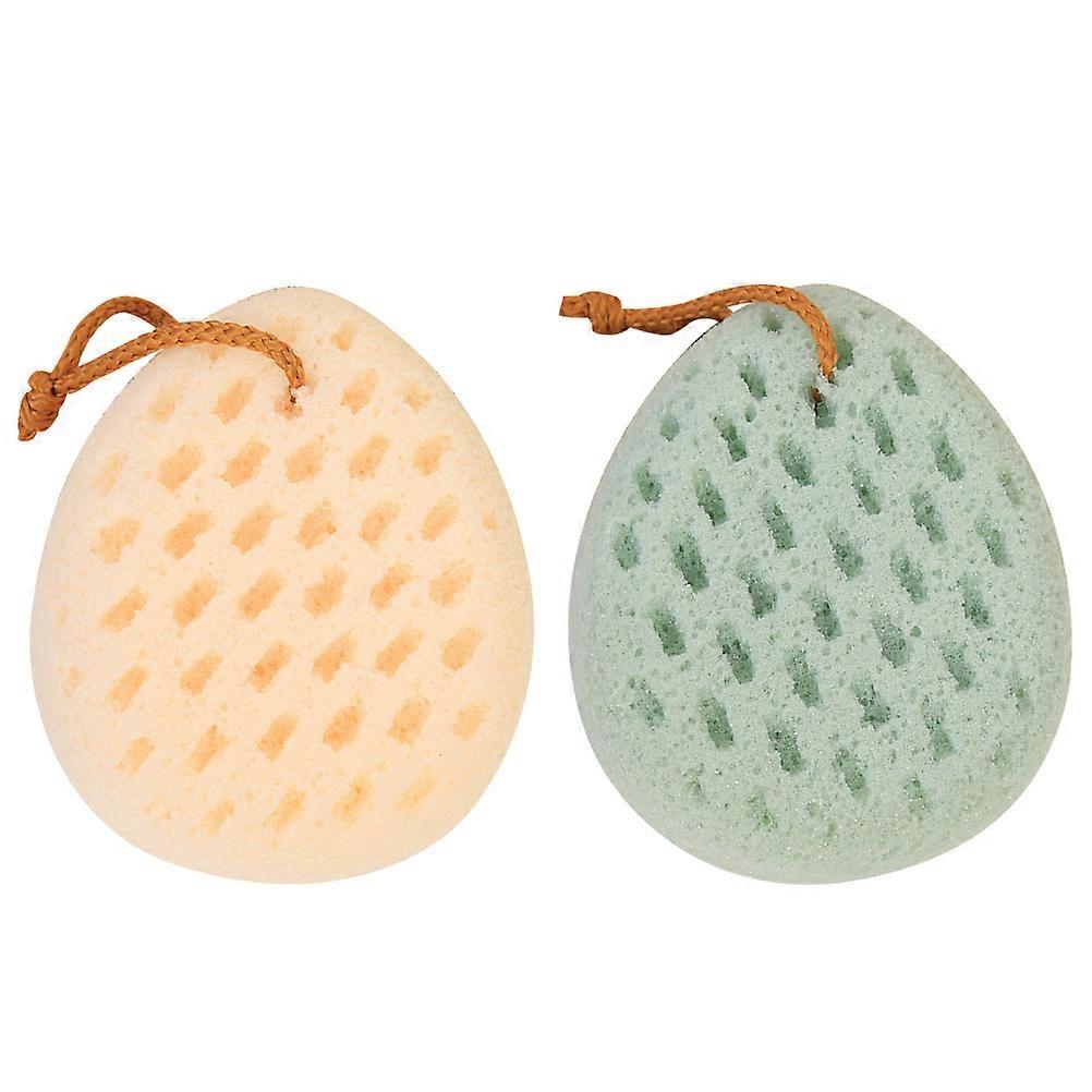 Sponge Brush for Bathing Exfoliating with 2Pcs Creative Shower Wipes