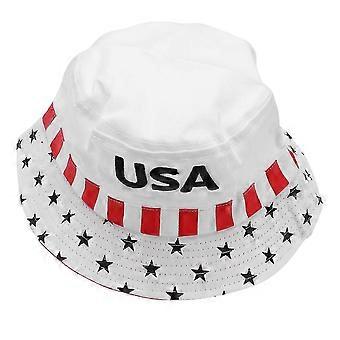 Outdoor Bucket Hat Outdoor Travel Printing Sunshade Hat compatible with Woman Man (White)