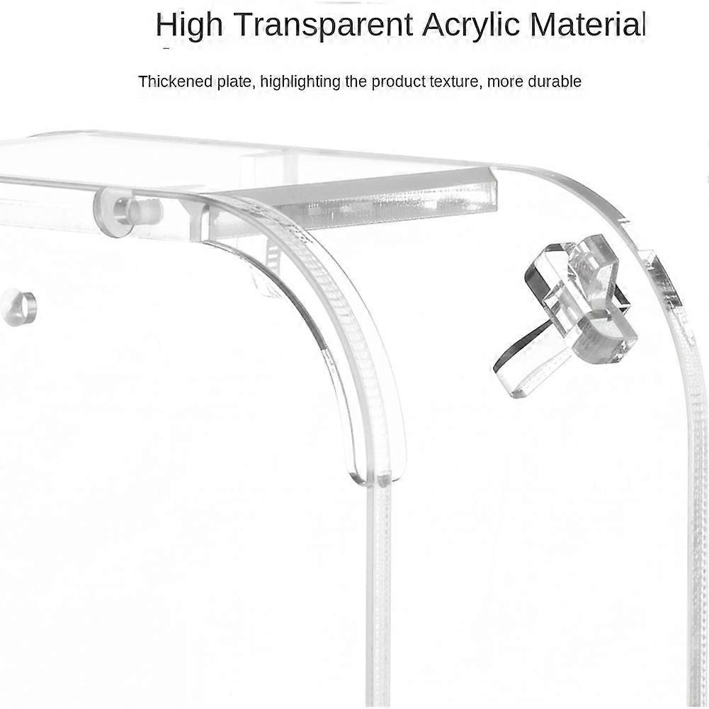 Acrylic Protective Case Holder Clear Desk Stand Base Compatible with Mac Mini M4 / M4 Pro, Multifunctional Wall-Mount Base