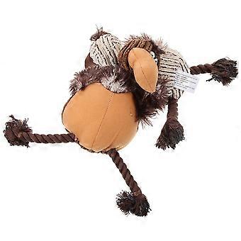 Plush Crow Shape Dog Chewing Toy for Teeth Grinding 2Pcs Pack