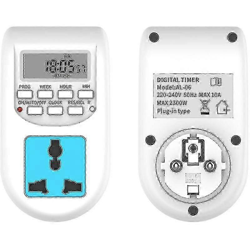 Timer-Steckdosenschalter, Plug-in-Countdown-Timer, Countdown-Timer, 1-10 Stunden, Nennspannung: Ac250V