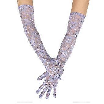 Elegantes guantes largos de encaje color rojo vino estilo Lolita para bailes nocturnos y ocasiones especiales_hp