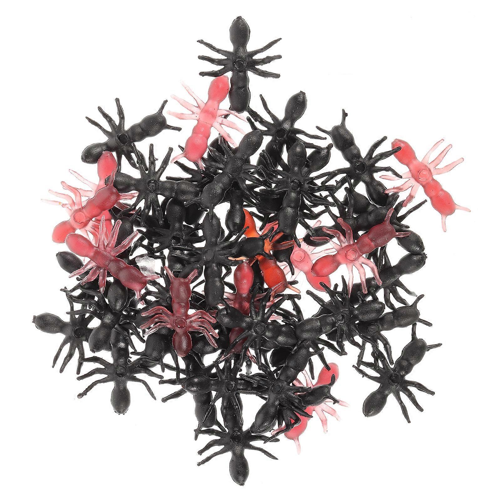 Simulation Ant Model Halloween Plastic Toy for Playing 100Pcs