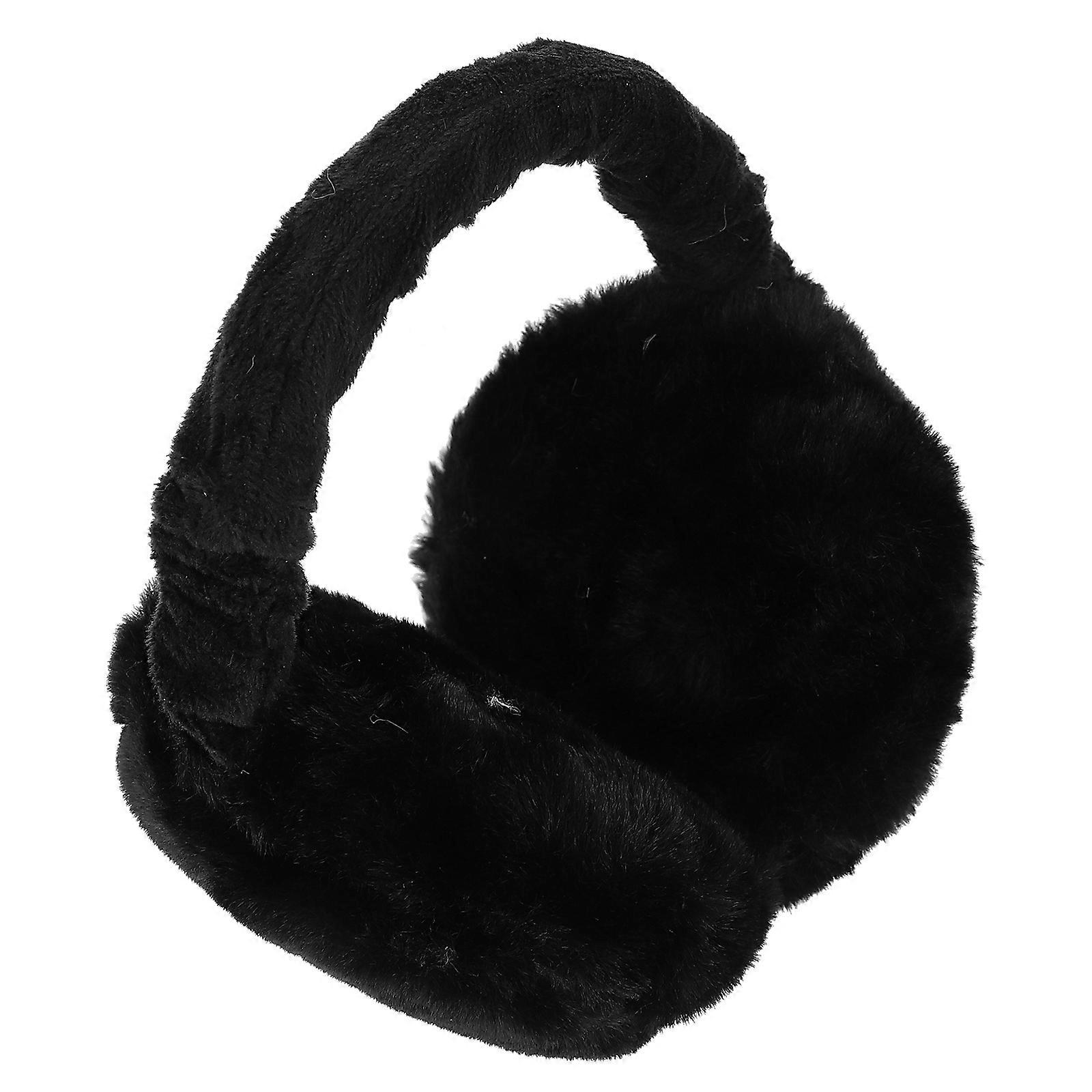 Black Foldable Earmuffs for Keeping Ear Warm One Pair