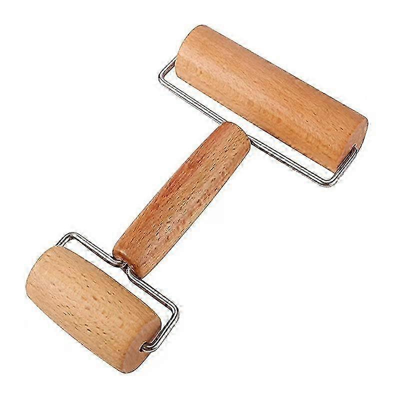 Dual-Roller Wooden Baking Tool