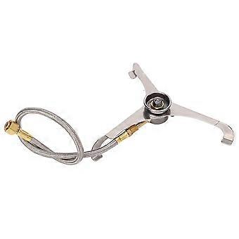 CYDT Outdoor Tripod Gas Stove Connector Foldable Heat Resisting Portable Camping Stove Long Tank Converter compatible with Outdoor