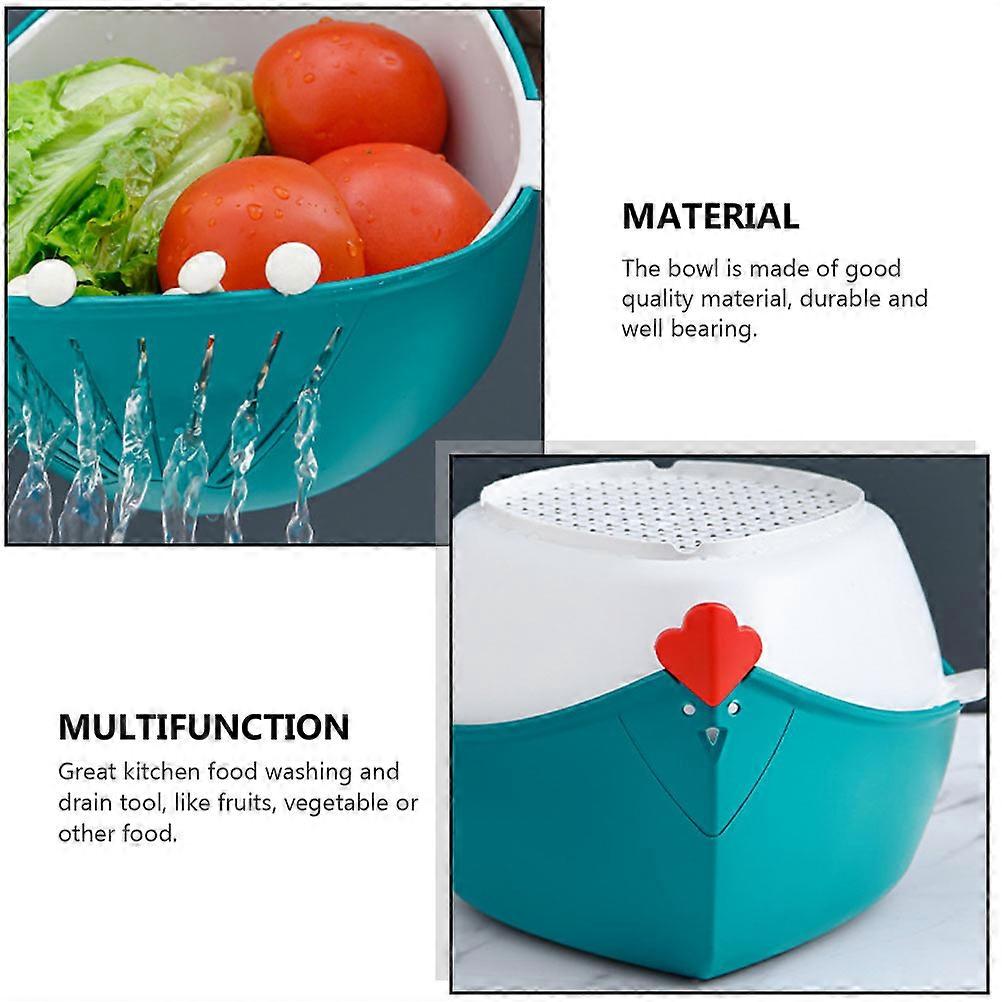 Kitchen Drain Basket for Food Drying with Double-Layer 1Pcs