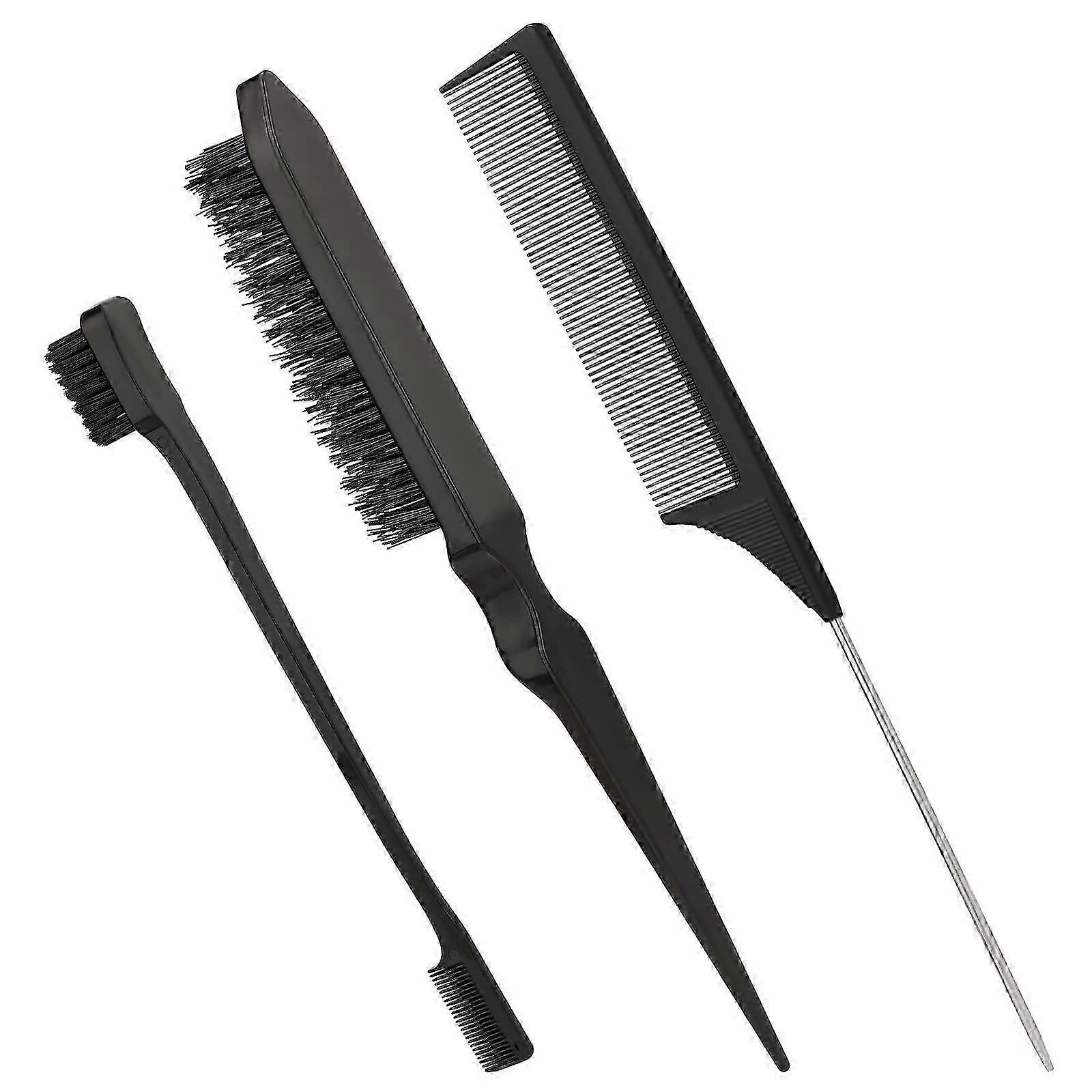 Teasing Brush Rat Tail Comb Edge Brush Set