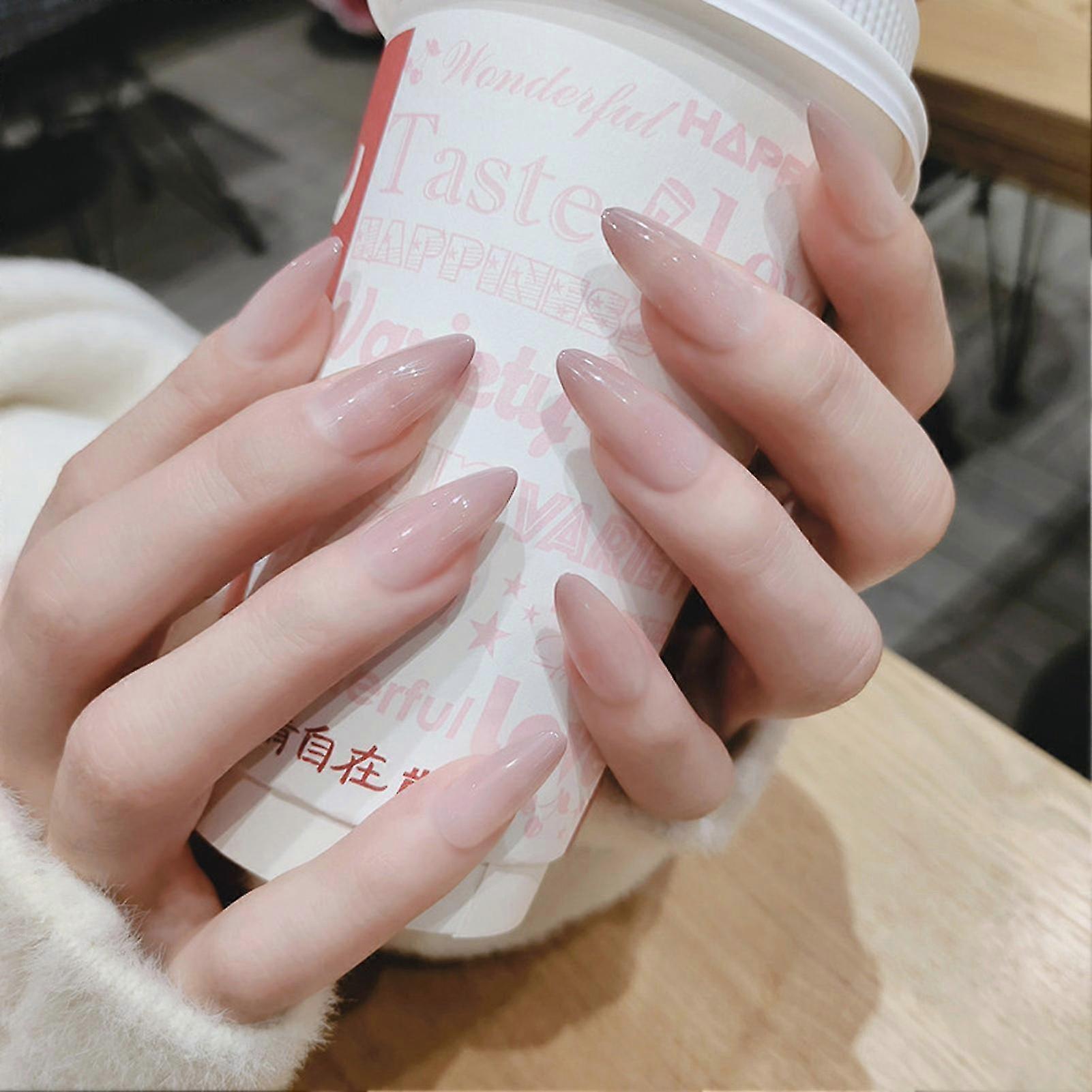Almond Gradient Press On Nails