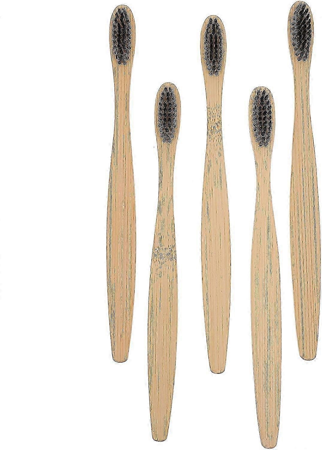 Bamboo Handle Charcoal Toothbrushes 10pc