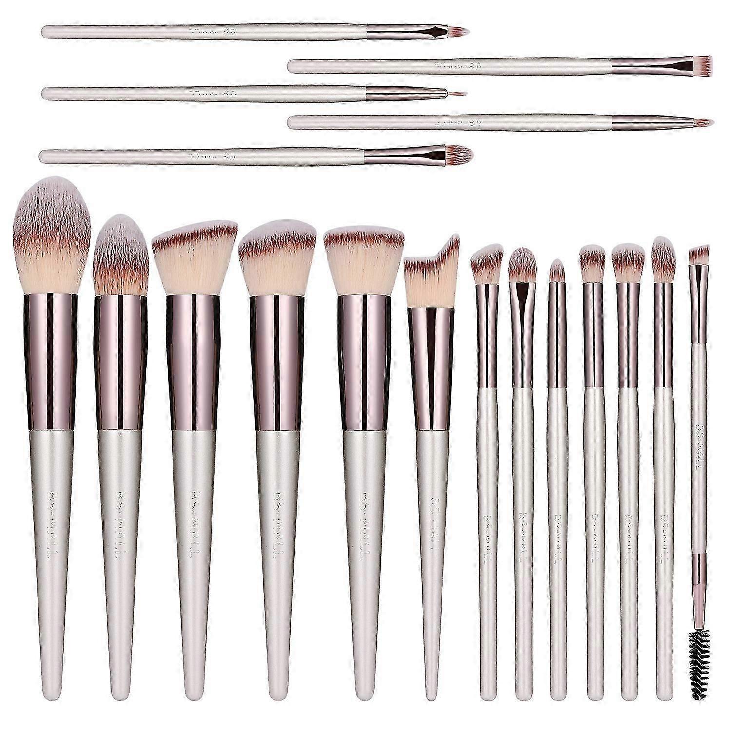 18 champagne gold makeup brush set